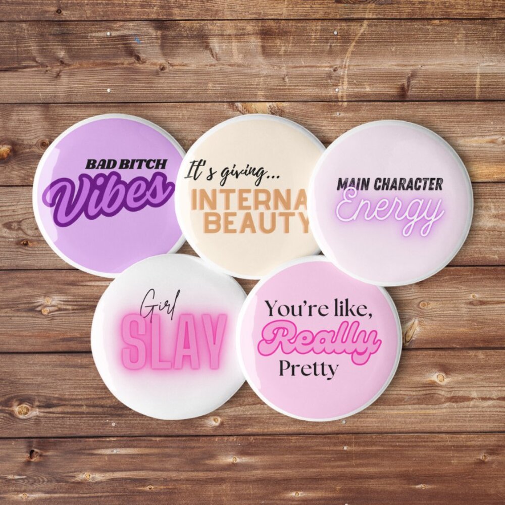 GIRL POWER! Inspirational Pin Buttons